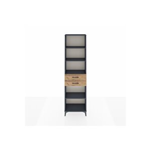 Arges Dolap 4 Raflı 2 Çekmeceli 60x30x221 Antrasit-çam