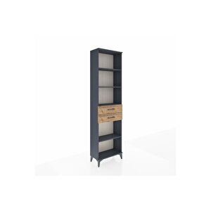 Arges Dolap 4 Raflı 2 Çekmeceli 60x30x221 Antrasit-çam