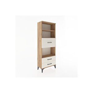 Arges Dolap 3 Raflı 3 Çekmeceli 60x30x163 Çam-aytaşı