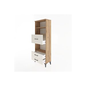 Arges Dolap 3 Raflı 3 Çekmeceli 60x30x163 Çam-aytaşı