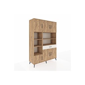 Hyperion Dolap 10 Raflı Tek Çekmeceli 6 Kapaklı 132x44x195 Çam-çam/aytaşı