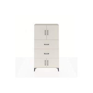 Arges Dolap 2 Raflı 2 Çekmeceli 4 Kapaklı 88x30x163 Aytaşı-aytaşı