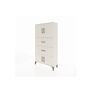 Arges Dolap 2 Raflı 2 Çekmeceli 4 Kapaklı 88x30x163 Aytaşı-aytaşı