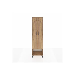 Arges Dolap 3 Raflı 2 Kapaklı Tek Askılı 60x30x221 Çam-çam