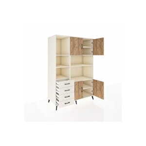 Kronos Dolap 8 Raflı 4 Çekmeceli 4 Kapaklı 132x59x195 Aytaşı-çam/aytaşı