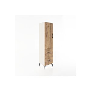 Hyperion Dolap 3 Raflı 2 Çekmeceli Tek Kapaklı 44x44x182 Aytaşı-çam