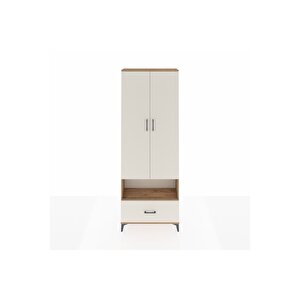 Arges Dolap 2 Raflı Tek Çekmeceli Tek Askılı 88x30x243 Çam-aytaşı