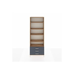 Arges Dolap 5 Raflı 3 Çekmeceli 88x30x243 Çam-antrasit