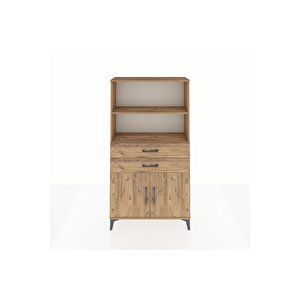 Arges Dolap 3 Raflı 2 Çekmeceli 2 Kapaklı 88x30x163 Çam-çam