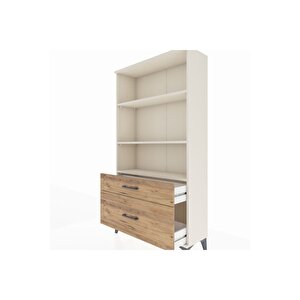 Arges Dolap 3 Raflı 2 Çekmeceli 88x30x163 Aytaşı-çam