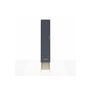 Hyperion Dolap 5 Raflı Tek Çekmeceli Tek Kapaklı 44x44x243 Aytaşı-antrasit