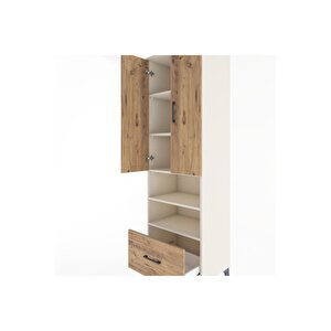 Hyperion Dolap 5 Raflı Tek Çekmeceli 2 Kapaklı 60x44x195 Aytaşı-çam