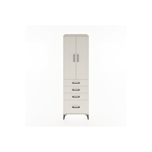 Hyperion Dolap 3 Raflı 4 Çekmeceli 2 Kapaklı 60x44x195 Aytaşı-aytaşı