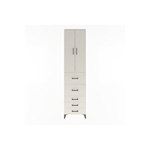 Arges Dolap 4 Raflı 5 Çekmeceli 2 Kapaklı 60x30x243 Aytaşı-aytaşı