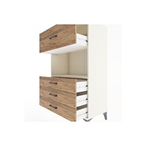 Hyperion Dolap Tek Raflı 4 Çekmeceli 88x44x134 Aytaşı-çam