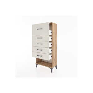 Hyperion Dolap 5 Çekmeceli 60x44x134 Çam-aytaşı
