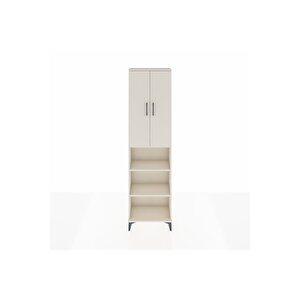 Arges Dolap 3 Raflı 2 Kapaklı Tek Askılı 60x30x221 Aytaşı-aytaşı