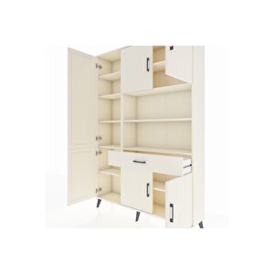 Arges Gardrop 10 Raflı Tek Çekmeceli 6 Kapaklı 132x30x195 Aytaşı-aytaşı