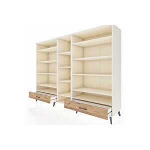 Hyperion Dolap 14 Raflı 2 Çekmeceli  220x44x163 Aytaşı-aytaşı/çam