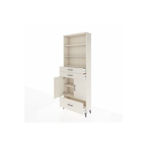 Arges Dolap 5 Raflı 3 Çekmeceli 2 Kapaklı 88x30x243 Aytaşı-aytaşı