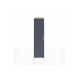 Kronos Dolap 4 Raflı Tek Kapaklı 44x59x182 Aytaşı-antrasit