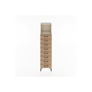 Hyperion Dolap Tek Raflı 8 Çekmeceli 44x44x182 Aytaşı-çam