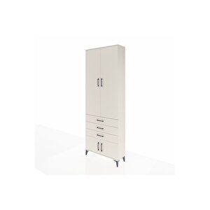 Arges Dolap 4 Raflı 3 Çekmeceli 4 Kapaklı 88x30x243 Aytaşı-aytaşı