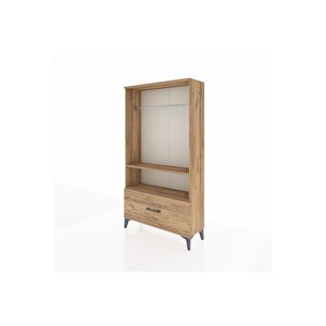 Arges Dolap 2 Raflı Tek Çekmeceli Tek Askılı 88x30x163 Çam-çam