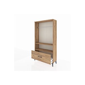 Arges Dolap 2 Raflı Tek Çekmeceli Tek Askılı 88x30x163 Çam-çam