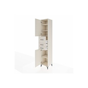 Hyperion Dolap 4 Raflı 3 Çekmeceli 2 Kapaklı 44x44x243 Aytaşı-aytaşı