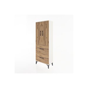 Arges Dolap 3 Raflı 2 Çekmeceli 2 Kapaklı 60x30x163 Aytaşı-çam