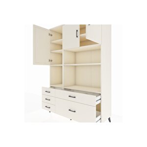 Hyperion Gardrop 8 Raflı 5 Çekmeceli 3 Kapaklı 132x44x195 Aytaşı-aytaşı