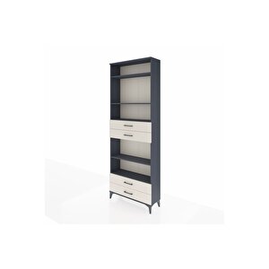 Arges Dolap 5 Raflı 4 Çekmeceli 88x30x243 Antrasit-aytaşı