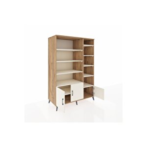Kronos Dolap 10 Raflı 3 Kapaklı 132x59x195 Çam-aytaşı/aytaşı