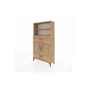 Arges Dolap 3 Raflı 2 Çekmeceli 2 Kapaklı 88x30x163 Çam-çam