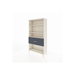 Arges Dolap 3 Raflı Tek Çekmeceli 88x30x163 Aytaşı-antrasit