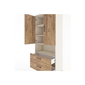 Hyperion Dolap 4 Raflı 2 Çekmeceli 2 Kapaklı 88x44x195 Aytaşı-çam