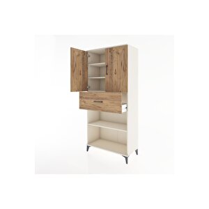 Hyperion Dolap 4 Raflı Tek Çekmeceli 2 Kapaklı 88x44x195 Aytaşı-çam