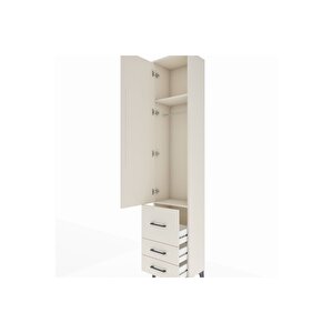 Arges Dolap 2 Raflı 3 Çekmeceli Tek Askılı 44x30x221 Aytaşı-aytaşı