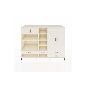 Kronos Dolap 12 Raflı 4 Çekmeceli 4 Kapaklı 220x59x163 Aytaşı-aytaşı