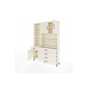 Arges Gardrop 9 Raflı 5 Çekmeceli 3 Kapaklı 132x30x195 Aytaşı-aytaşı