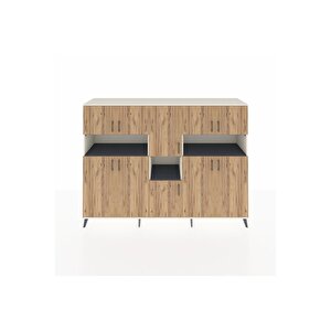 Hyperion Dolap 14 Raflı 10 Kapaklı 220x44x163 Aytaşı-çam/antrasit