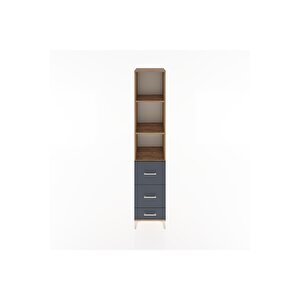 Hyperion Dolap 3 Raflı 3 Çekmeceli 44x44x221 Çam-antrasit