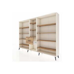 Arges Dolap 11 Raflı 3 Çekmeceli  220x30x163 Aytaşı-çam