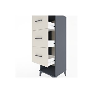 Hyperion Dolap 3 Çekmeceli 44x44x134 Antrasit-aytaşı