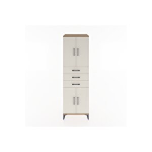 Hyperion Dolap 3 Raflı 3 Çekmeceli 4 Kapaklı 60x44x195 Çam-aytaşı