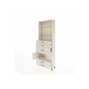 Arges Dolap 4 Raflı 5 Çekmeceli 2 Kapaklı 88x30x243 Aytaşı-aytaşı