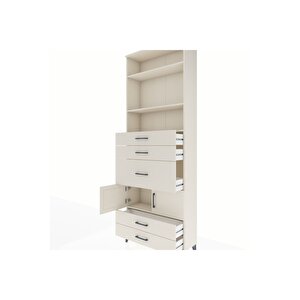 Arges Dolap 4 Raflı 5 Çekmeceli 2 Kapaklı 88x30x243 Aytaşı-aytaşı