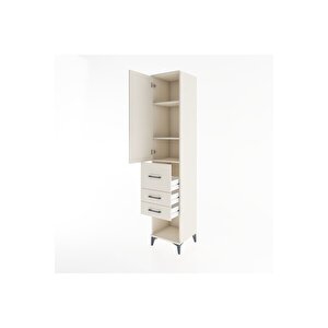Hyperion Dolap 3 Raflı 3 Çekmeceli Tek Kapaklı 44x44x221 Aytaşı-aytaşı