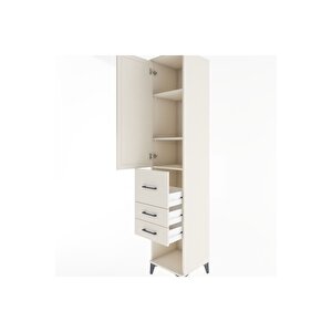 Hyperion Dolap 3 Raflı 3 Çekmeceli Tek Kapaklı 44x44x221 Aytaşı-aytaşı